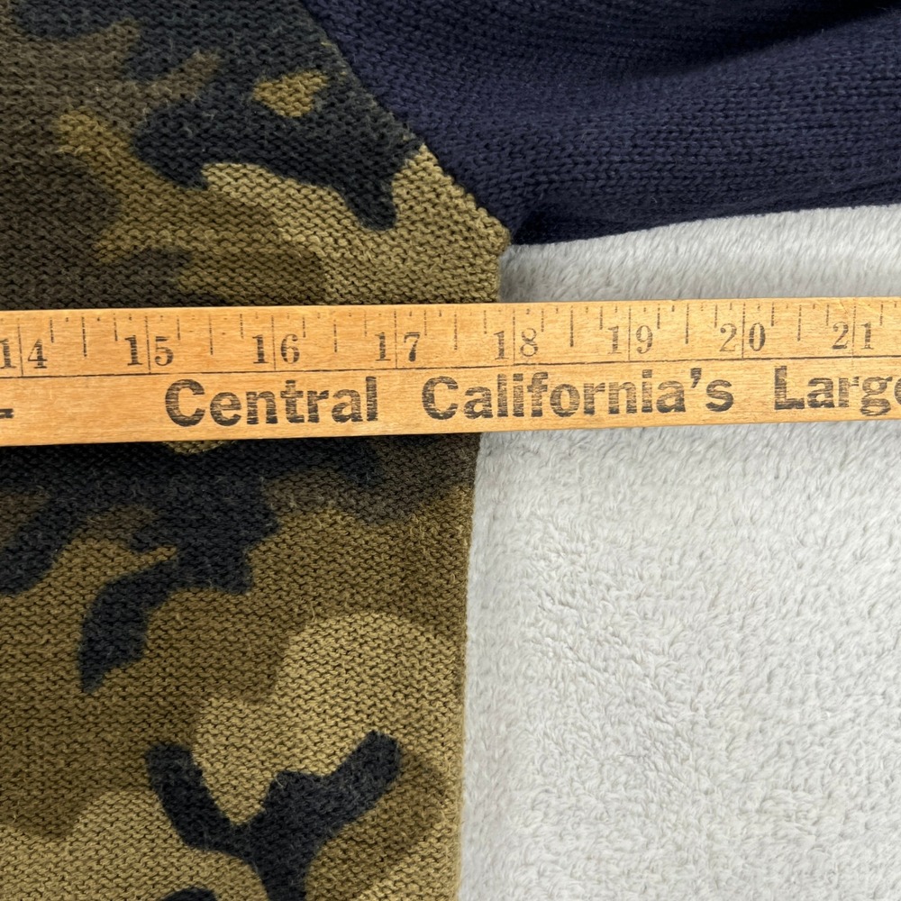 Polo Ralph Lauren Camo Tiger Varsity Sweater Boys L 14-16 Green Crewneck Knit - Picture 8 of 10